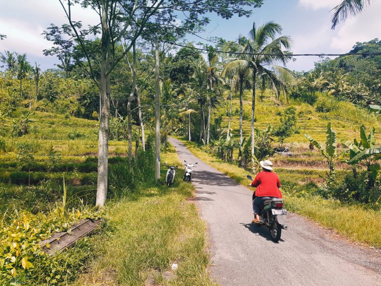 Riding through Sidemen Bali