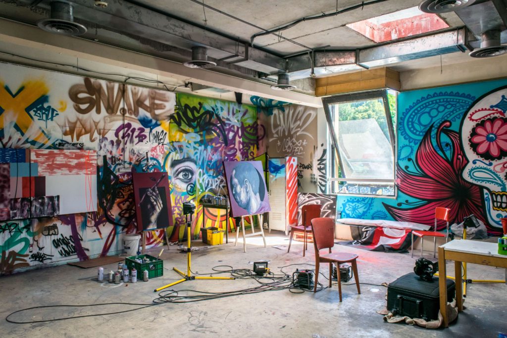 graffitti and art studio