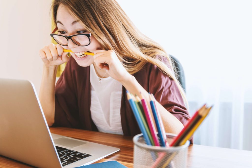 Professional woman frustrated at work