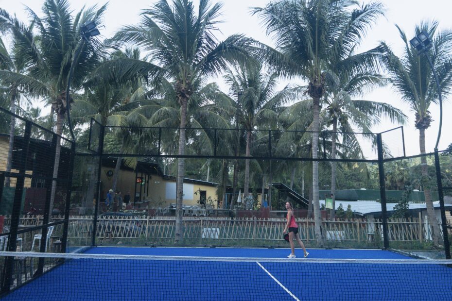 Playing padel